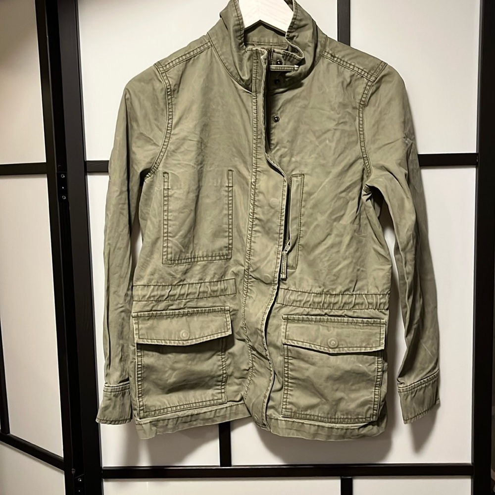 Madewell Fleet Jacket Olive Green Utility Military Field Coat Women's Size Small